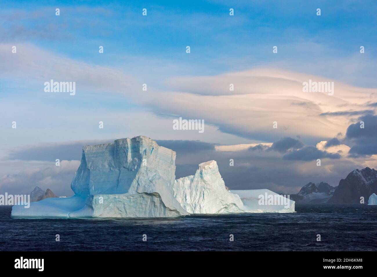 Landscape of iceberg in the South Atlantic Ocean, Antarctica Stock Photo