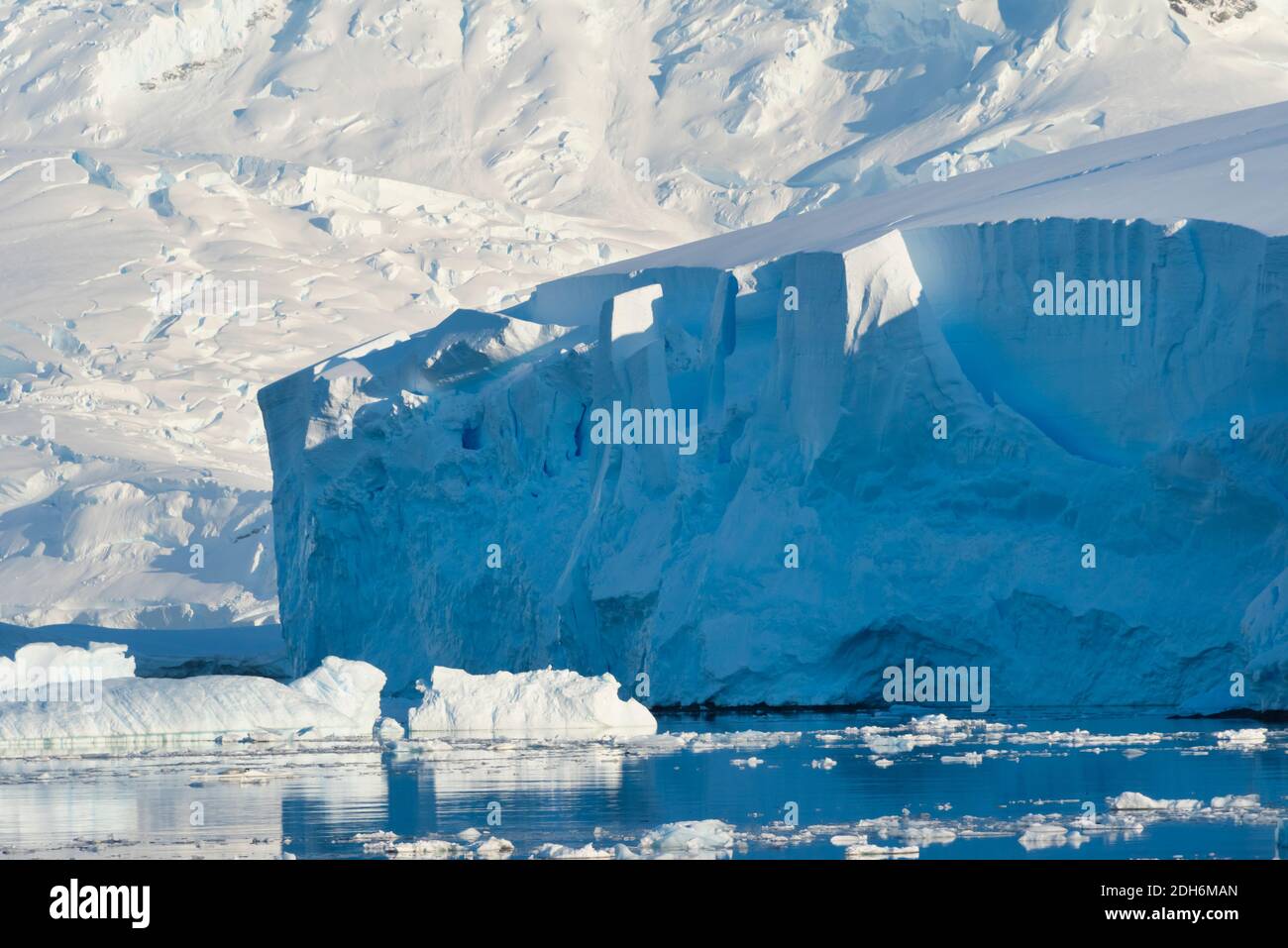 Iceberg in South Atlantic Ocean, Antarctica Stock Photo