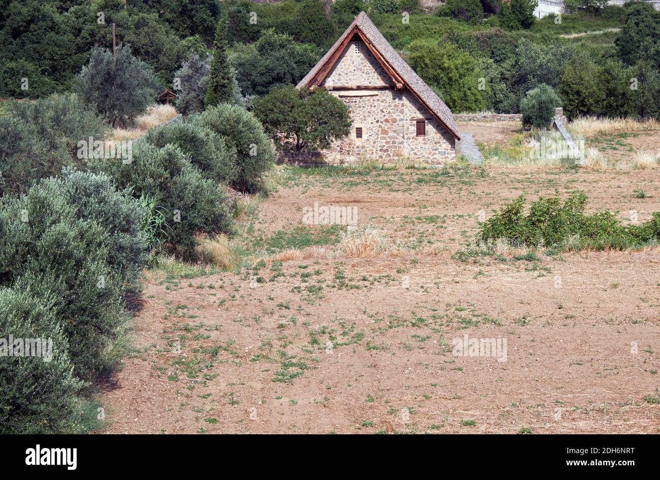 The Church of Panagia Podithou. Galata village. Troodos area. Cyprus Stock Photo