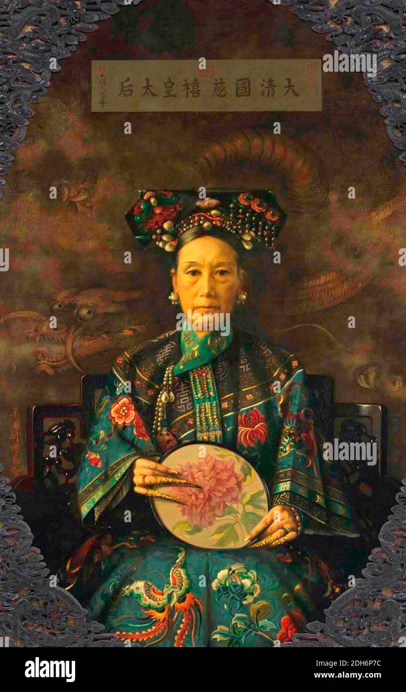 Empress Dowager Cixi Hubert Vos 1905 Stock Photo Alamy
