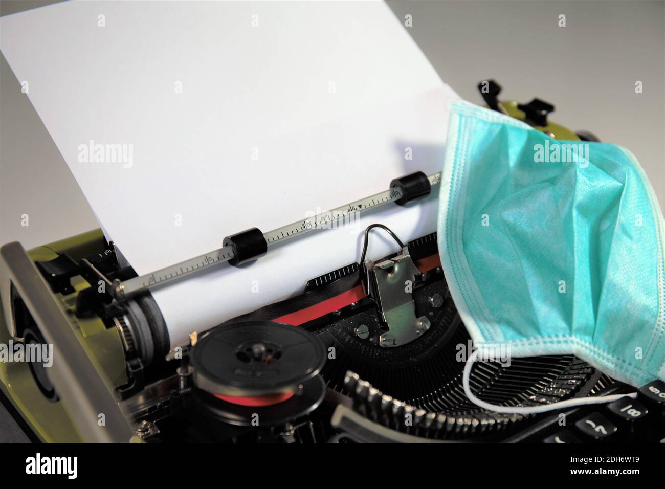 old typewriter on the table Stock Photo
