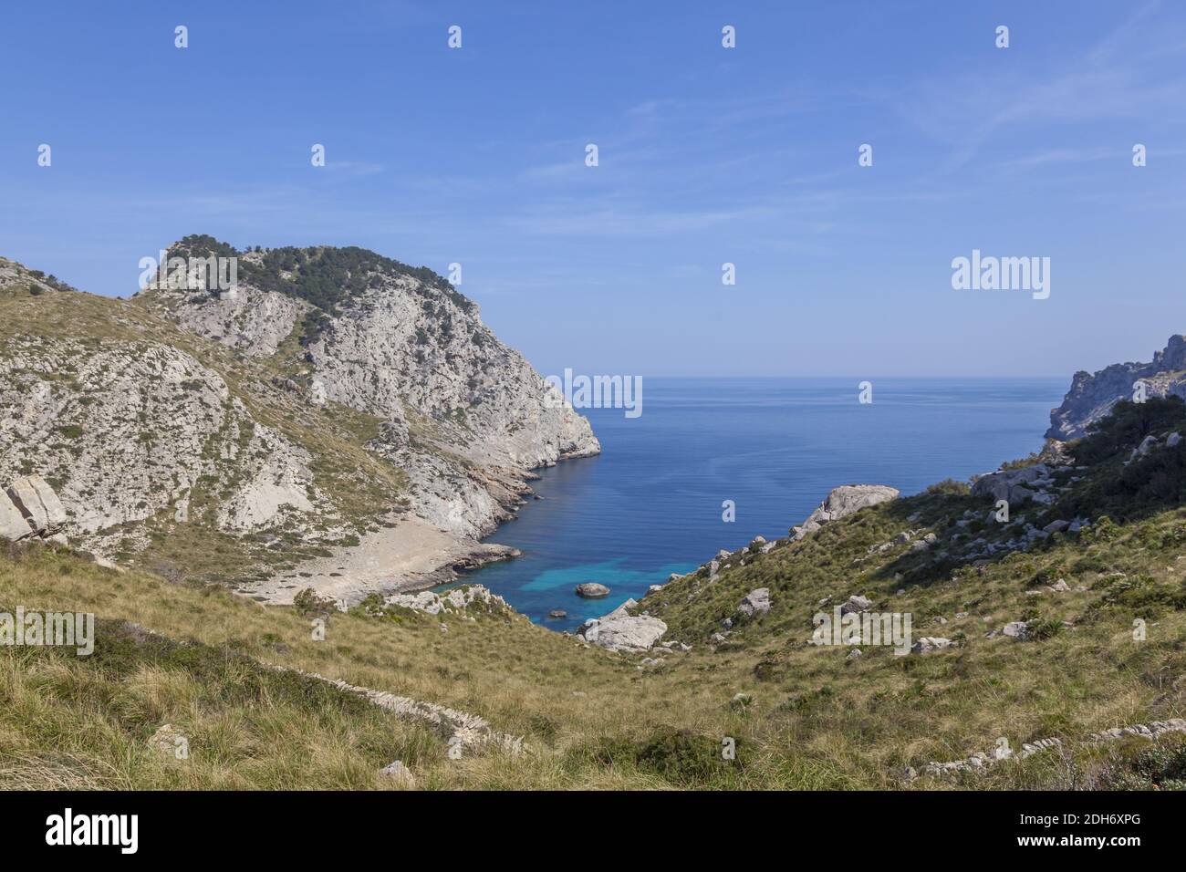 Landscape on the north coast, Mallorca Stock Photo