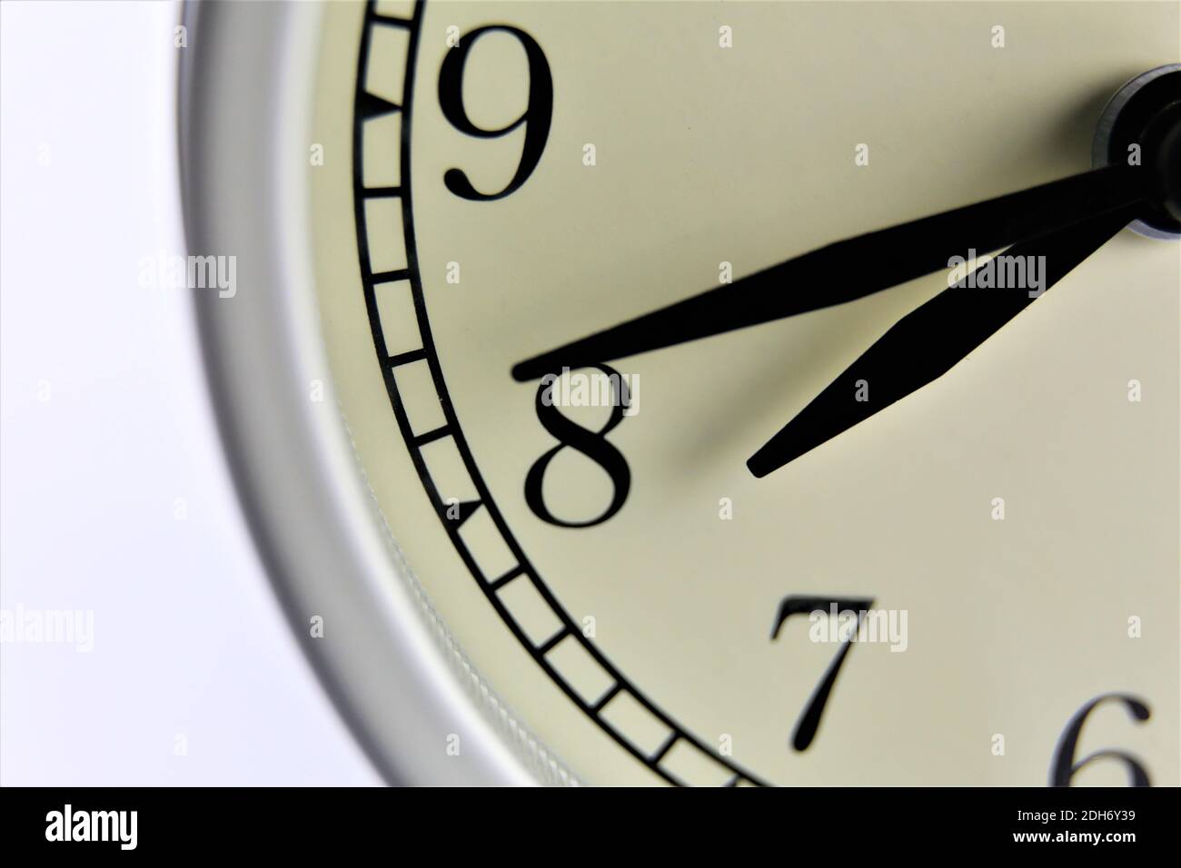 clock on black background Stock Photo