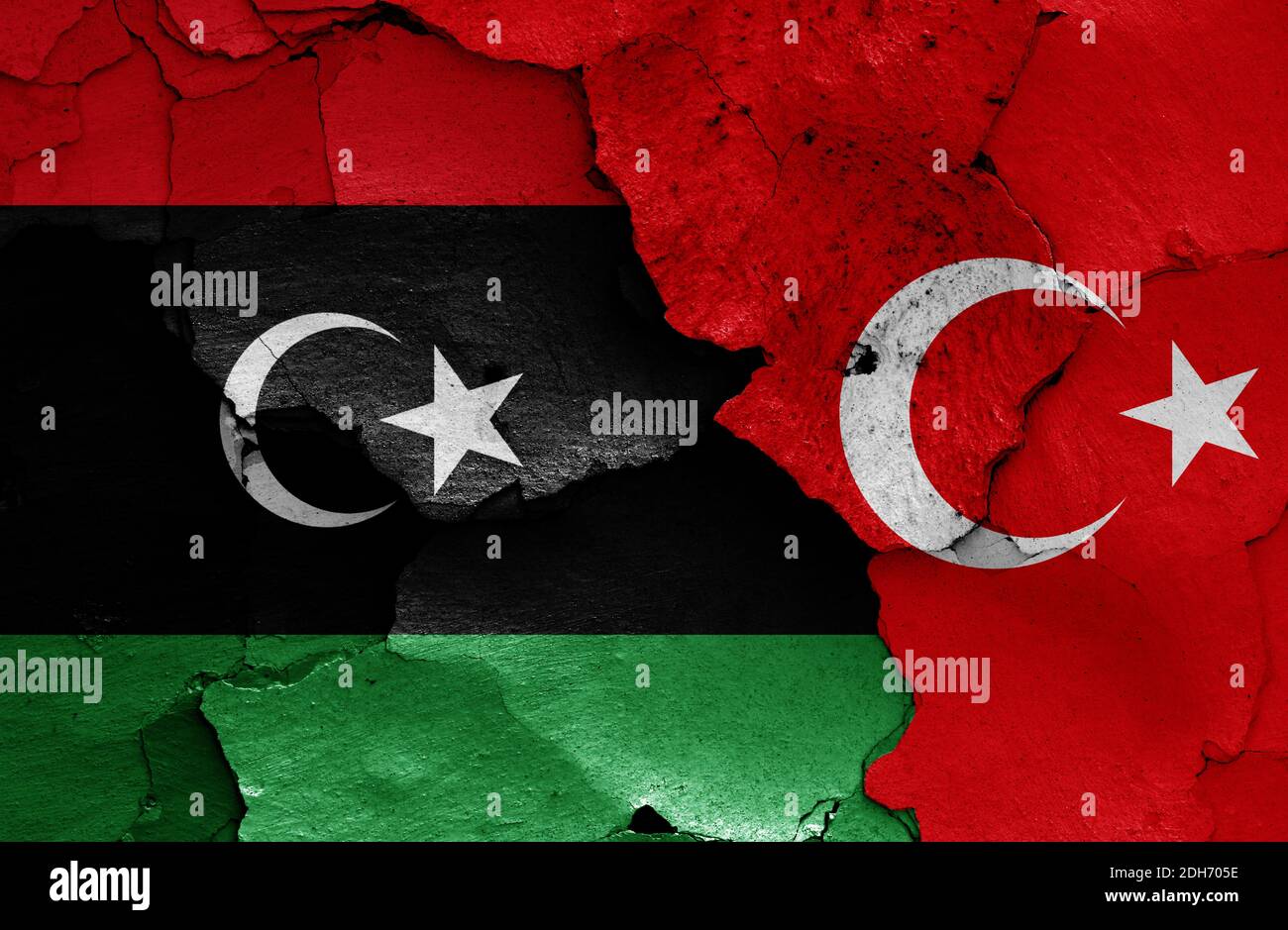 Libya cracked flag hi-res stock photography and images - Alamy