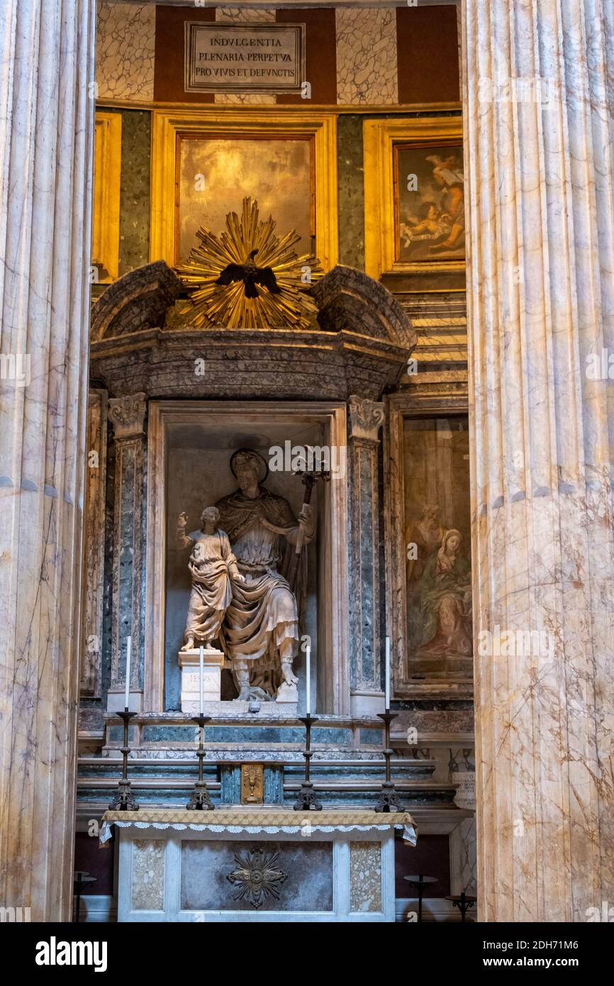 Rome Italy September 2020, view of Pantheon in the morning. Rome. Italy Stock Photo