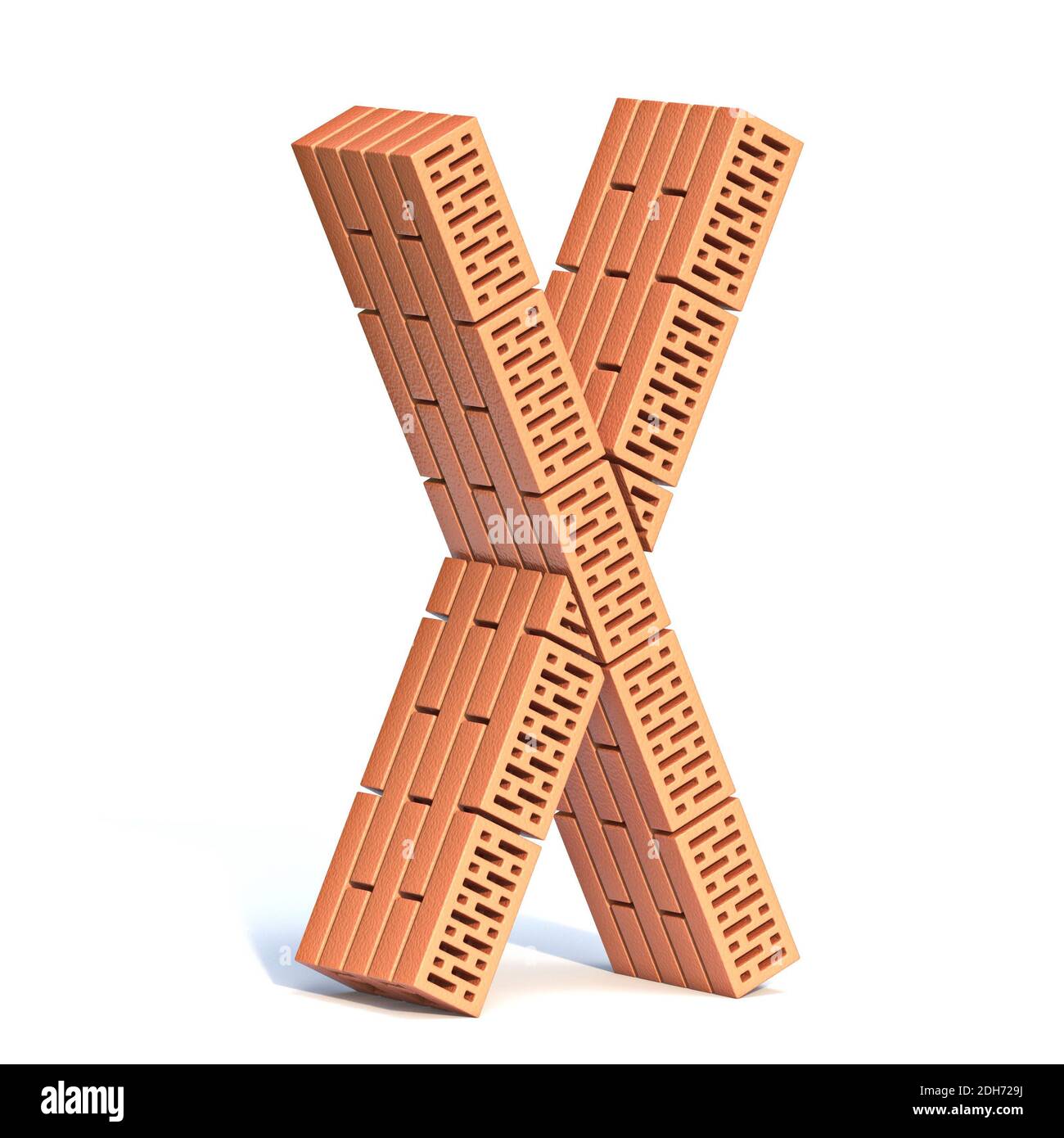 Brick wall font Letter X 3D Stock Photo - Alamy