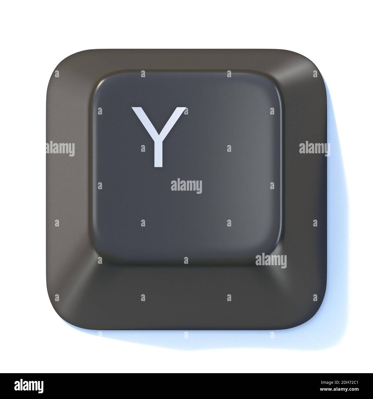 Black computer keyboard key Letter Y 3D Stock Photo Alamy