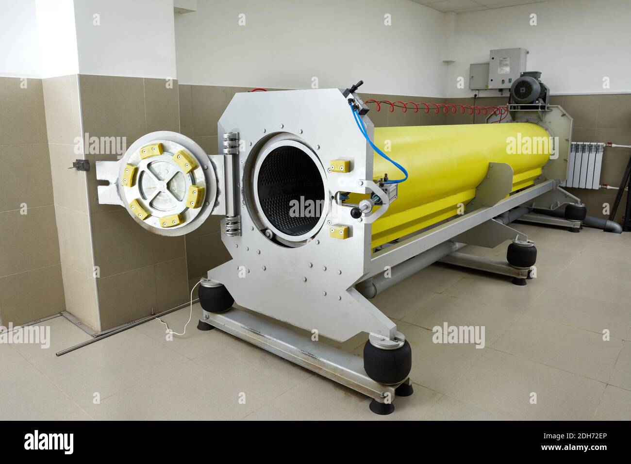 Machine for drying carpets and rugs after washing Stock Photo Alamy