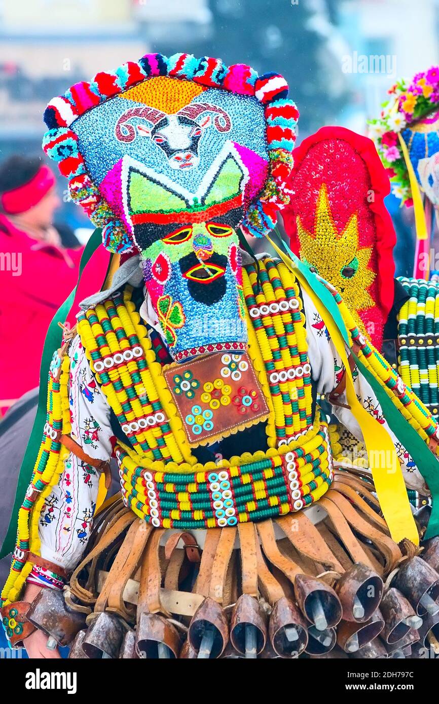 Traditional Kukeri costume festival in Bulgaria Stock Photo - Alamy