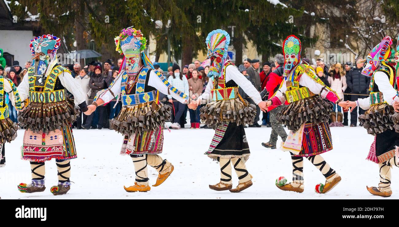 Traditional Kukeri costume festival in Bulgaria Stock Photo - Alamy