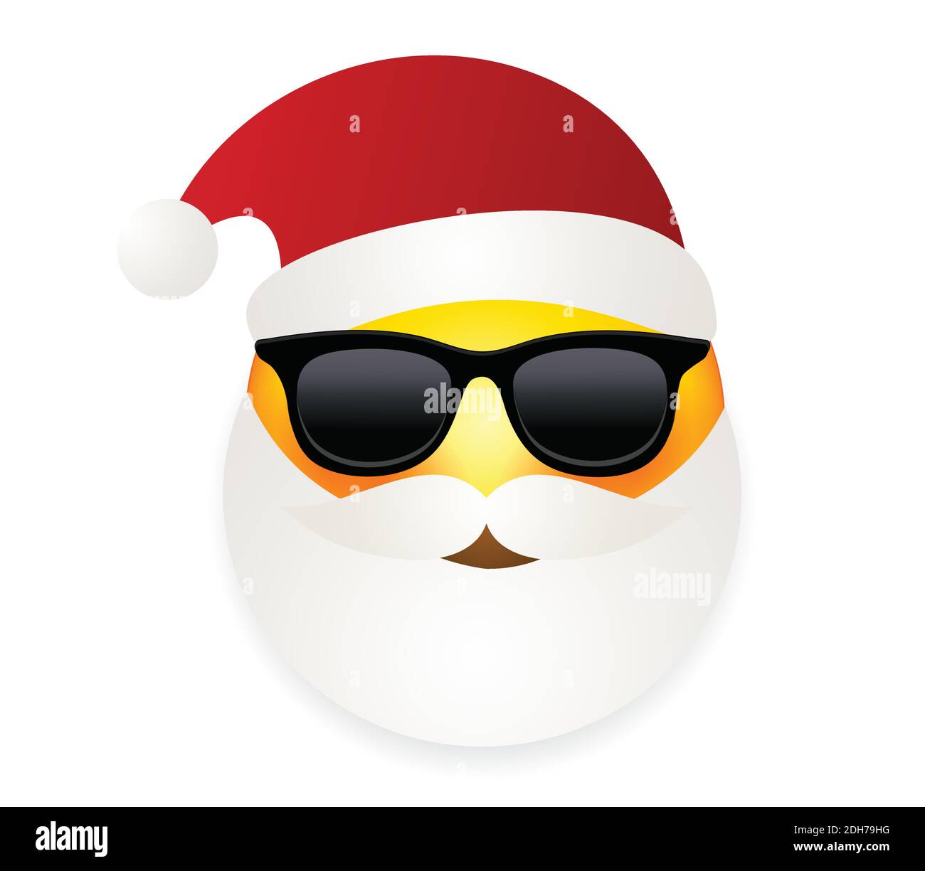 Santa Claus emoticon vector illustration isolated on white background