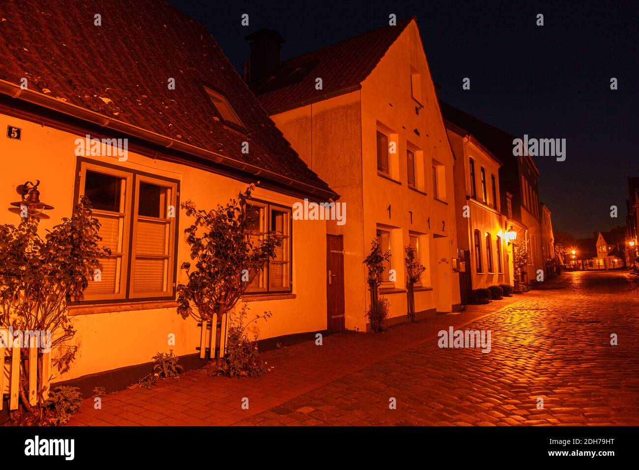 The Holm, traditional living quarters of fishermen, town of Schleswig, Schlei area, Baltic Sea, Schleswig-Holstein, North Germany, Central Europe Stock Photo