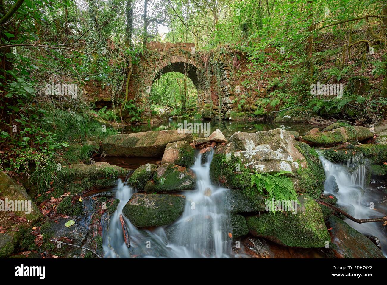 An old stone bridge over a beautiful river Stock Photo - Alamy