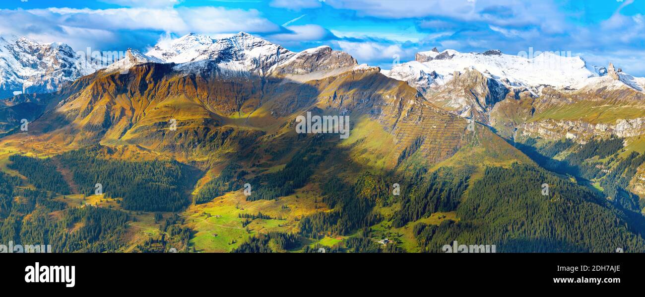 Aerial switzerland monch mountain alps hi-res stock photography and ...