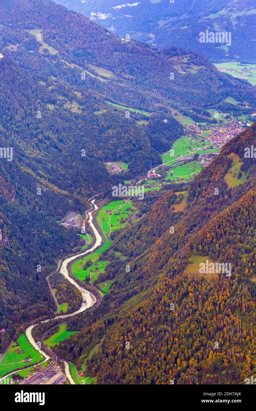 Aerial view of swiss alps hi-res stock photography and images - Alamy