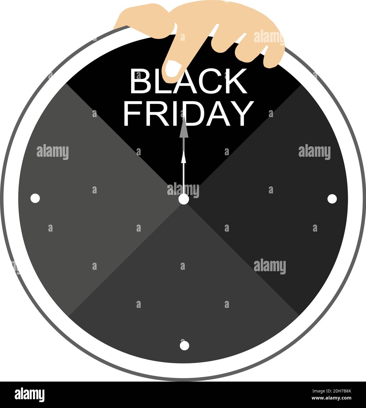Buying Time A Deadline Clock For Start Black Friday Shopping Season Isolated On White Background Stock Vector Image Art Alamy