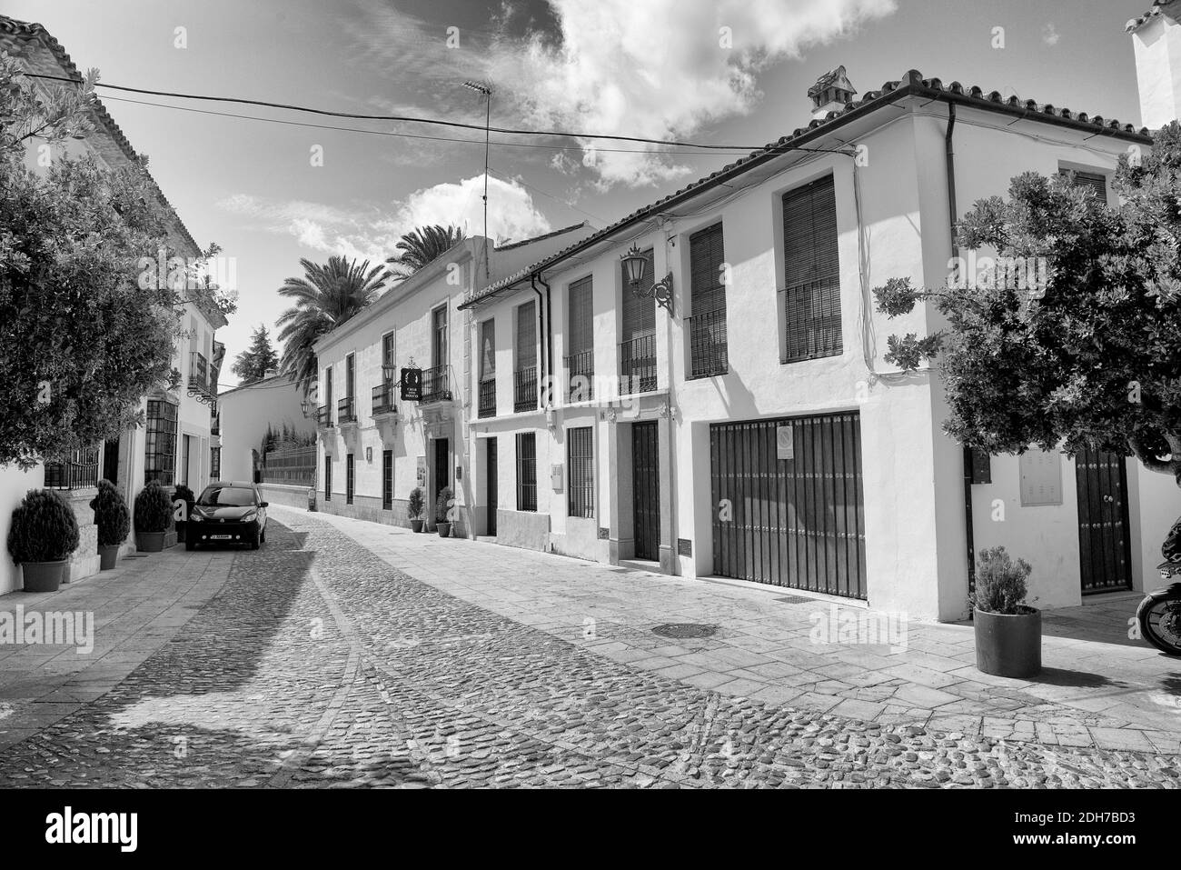 Street and houses in Ronda, Spain Stock Photo Alamy