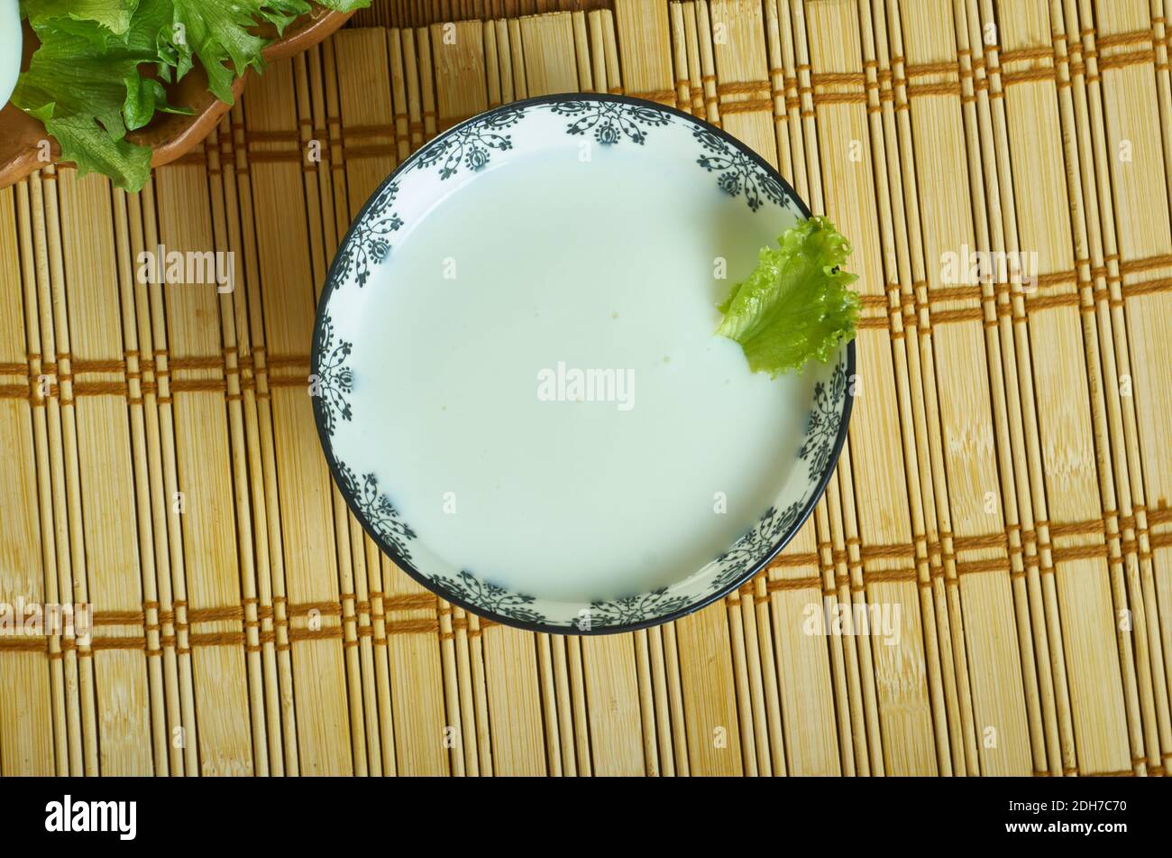 Pokot Ash Yogurt Kenya, made from cow's or goat's milk Stock Photo