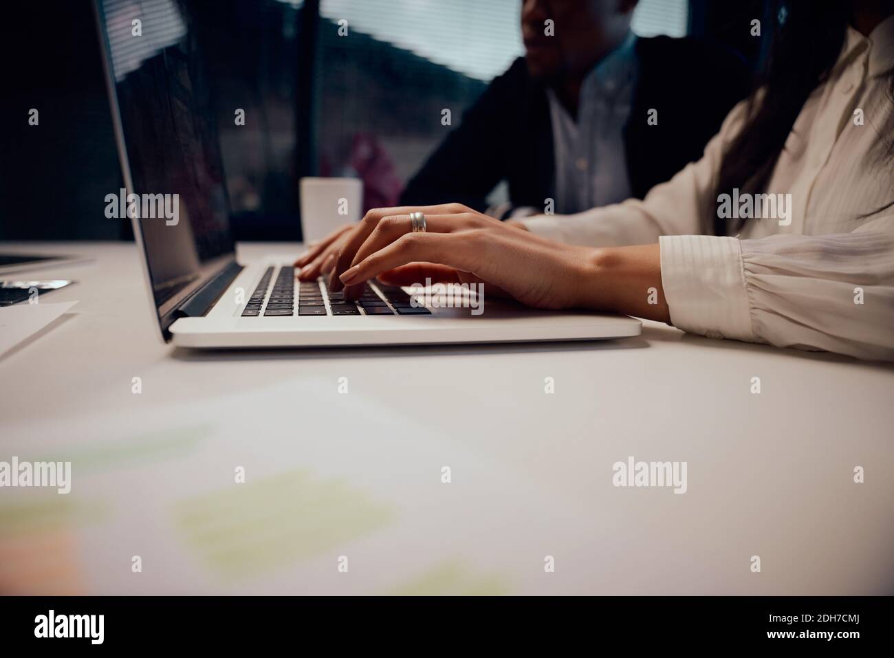 Close up businesswomans hands typing hi-res stock photography and ...
