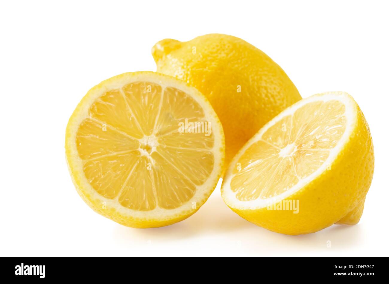 lemon fruits on a white background, blank for your photo manipulations Stock Photo