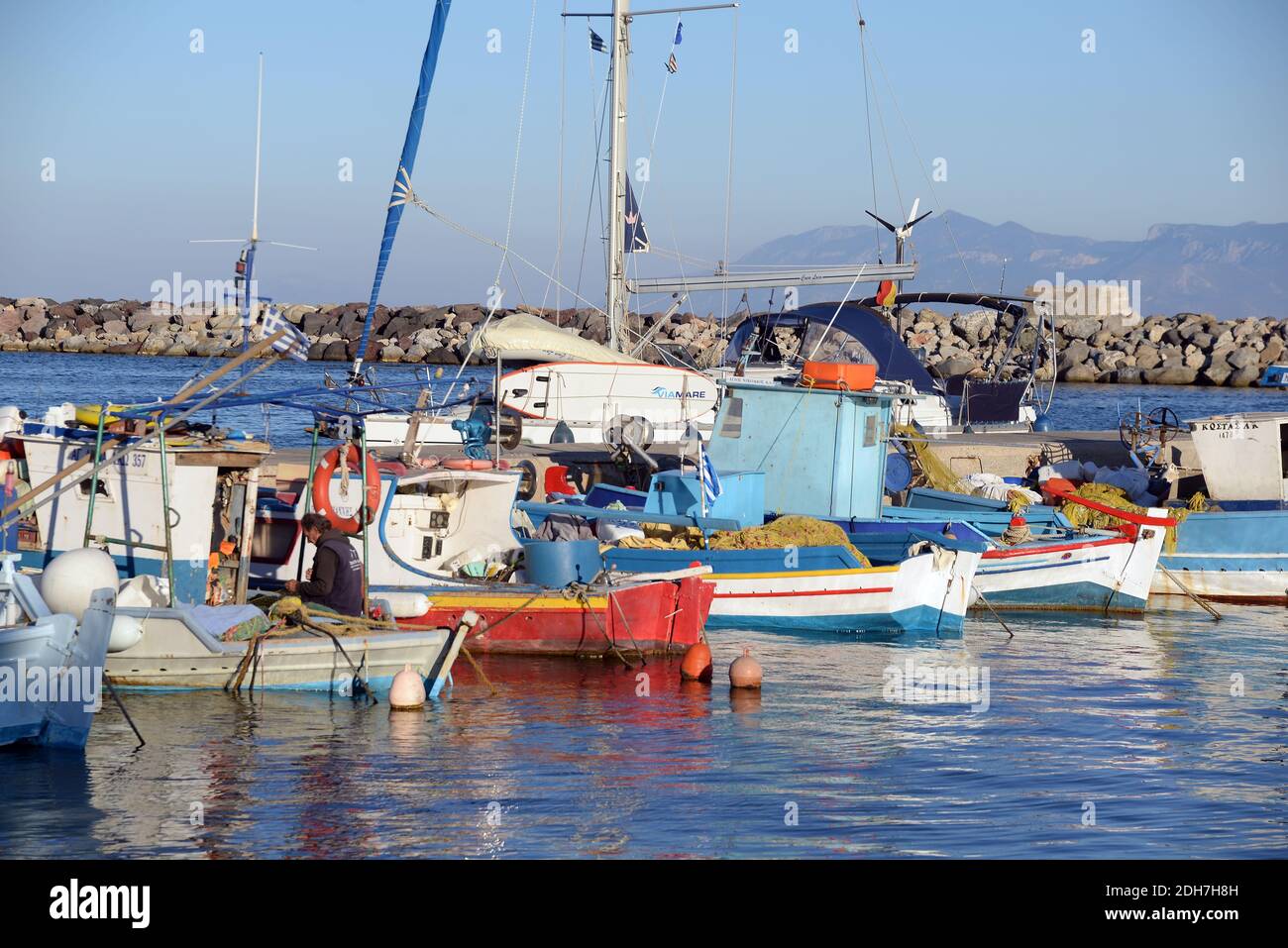 Kardamena port in Kos Stock Photo