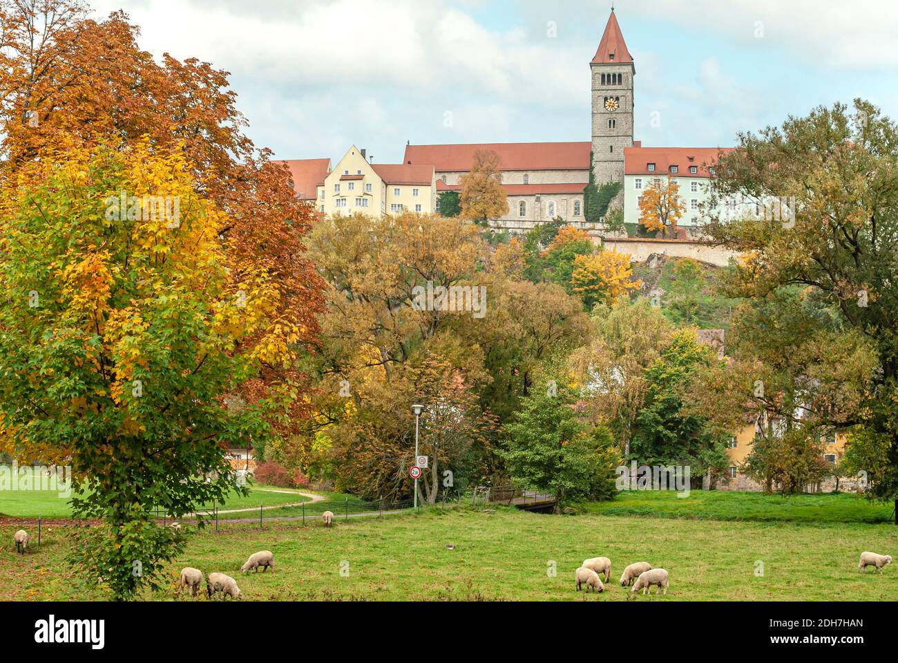 Castle Monastery in Kastl in Bavaria in Autumn, Germany Stock Photo