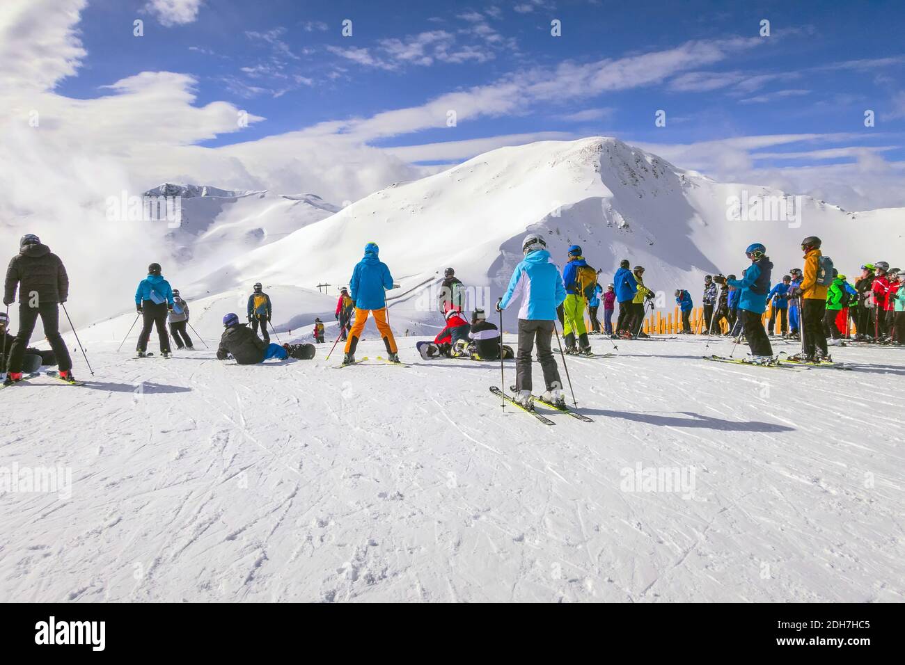 Saalbach, Austria ski slope Stock Photo
