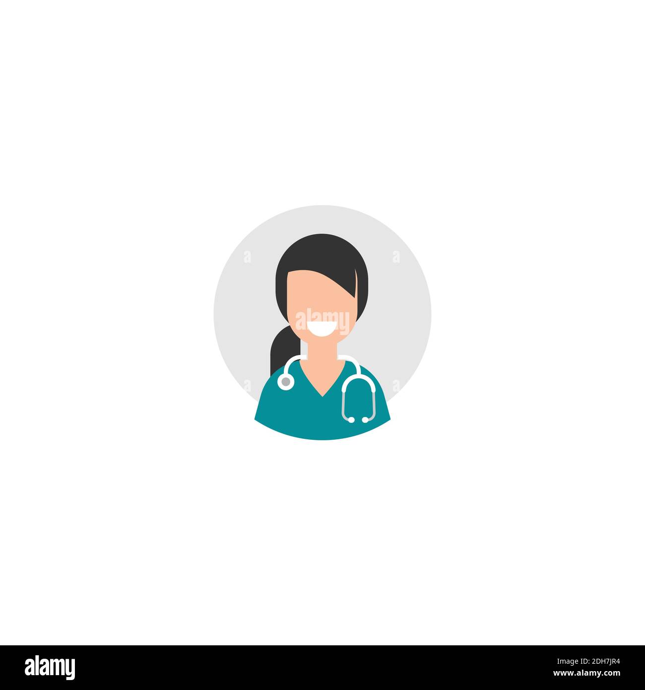 Woman doctor stethoscope grey Stock Vector Images - Alamy