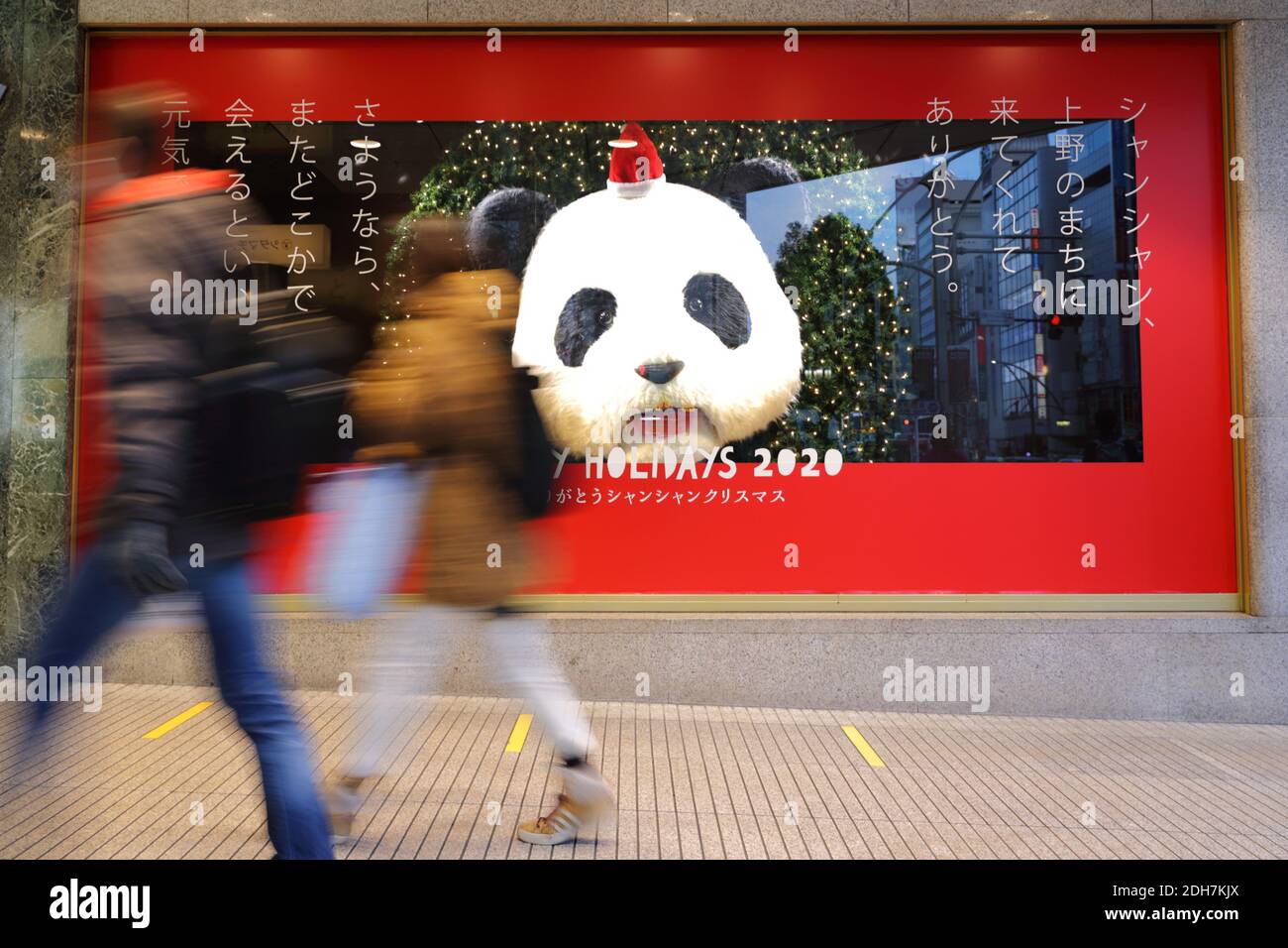 Thank-You celebration for popular female giant panda Xiang Xiang are displayed in Tokyo's Ueno area, Japan on December 9, 2020. Xiang Xiang is currently loaned to the Tokyo zoo by the Chinese government, and will be returned to China by December 31, 2020. (Photo by Naoki Nishimura/AFLO) Stock Photo