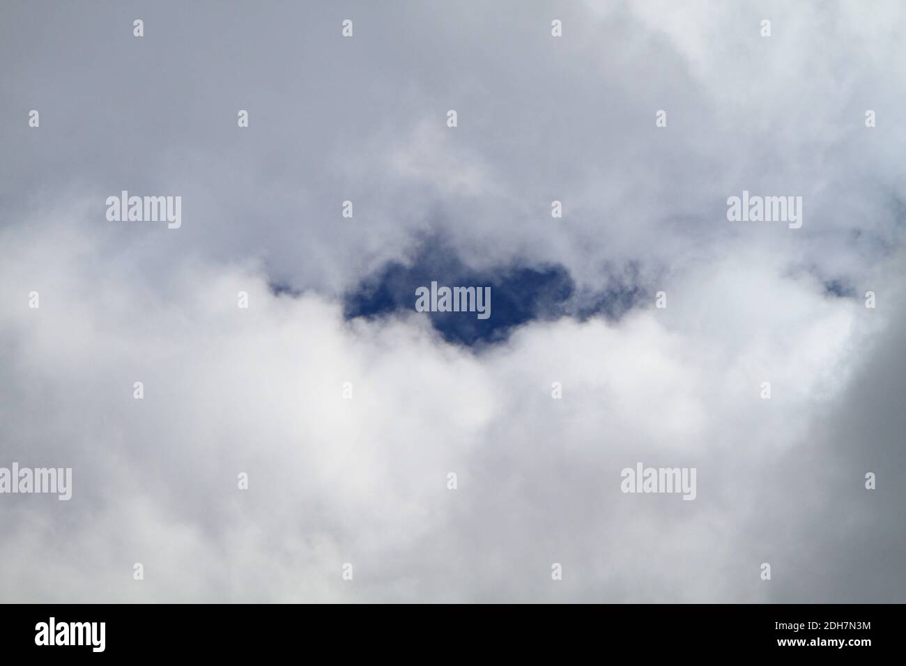 Sky with white clouds with opening Stock Photo