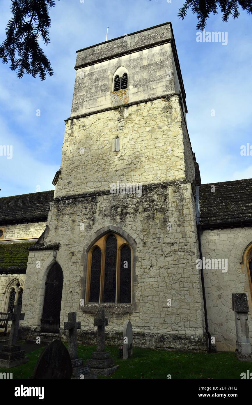 GV of St. Michael's Church, Church Street, Betchworth, featured in Four Weddings and a Funeral, Thursday 12th November 2020. Stock Photo