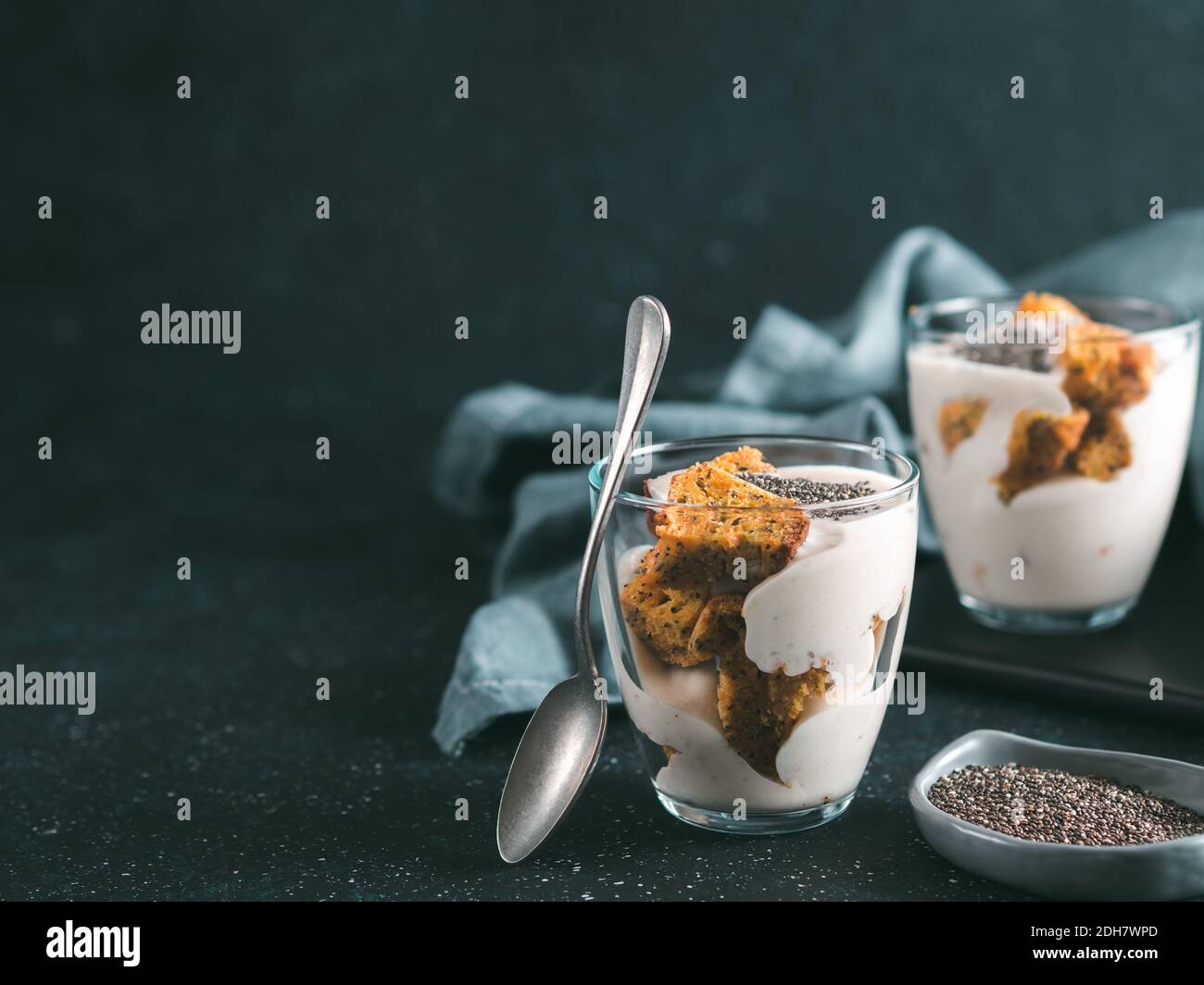 Healthy no baked breakfast idea recipe Stock Photo - Alamy