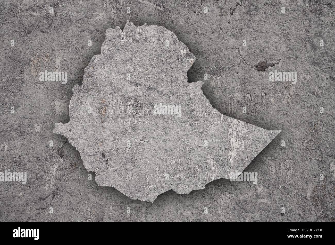 Map of Ethiopia on weathered concrete Stock Photo - Alamy