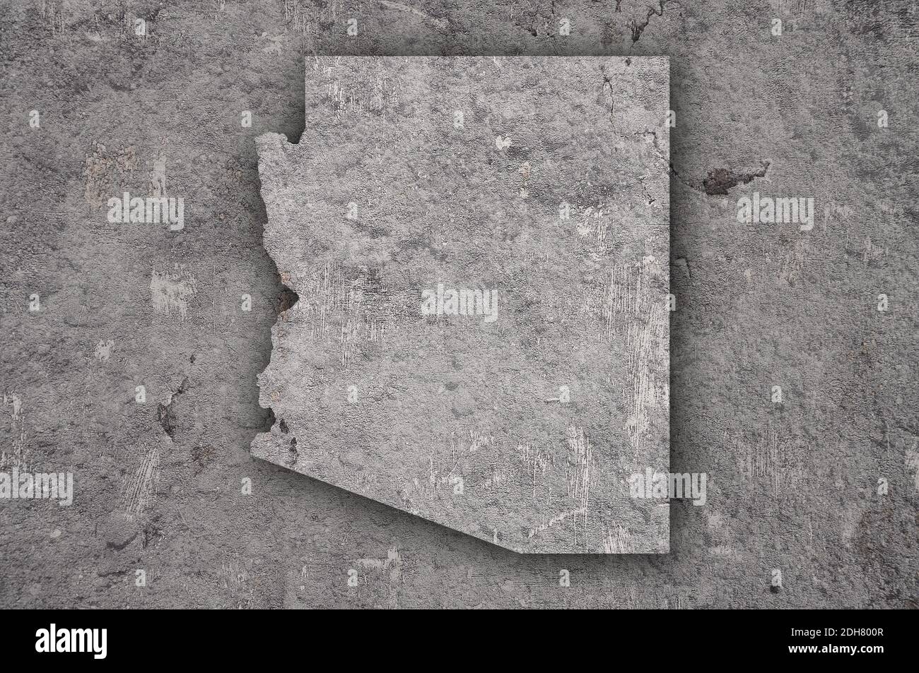 Map of Arizona on weathered concrete Stock Photo - Alamy