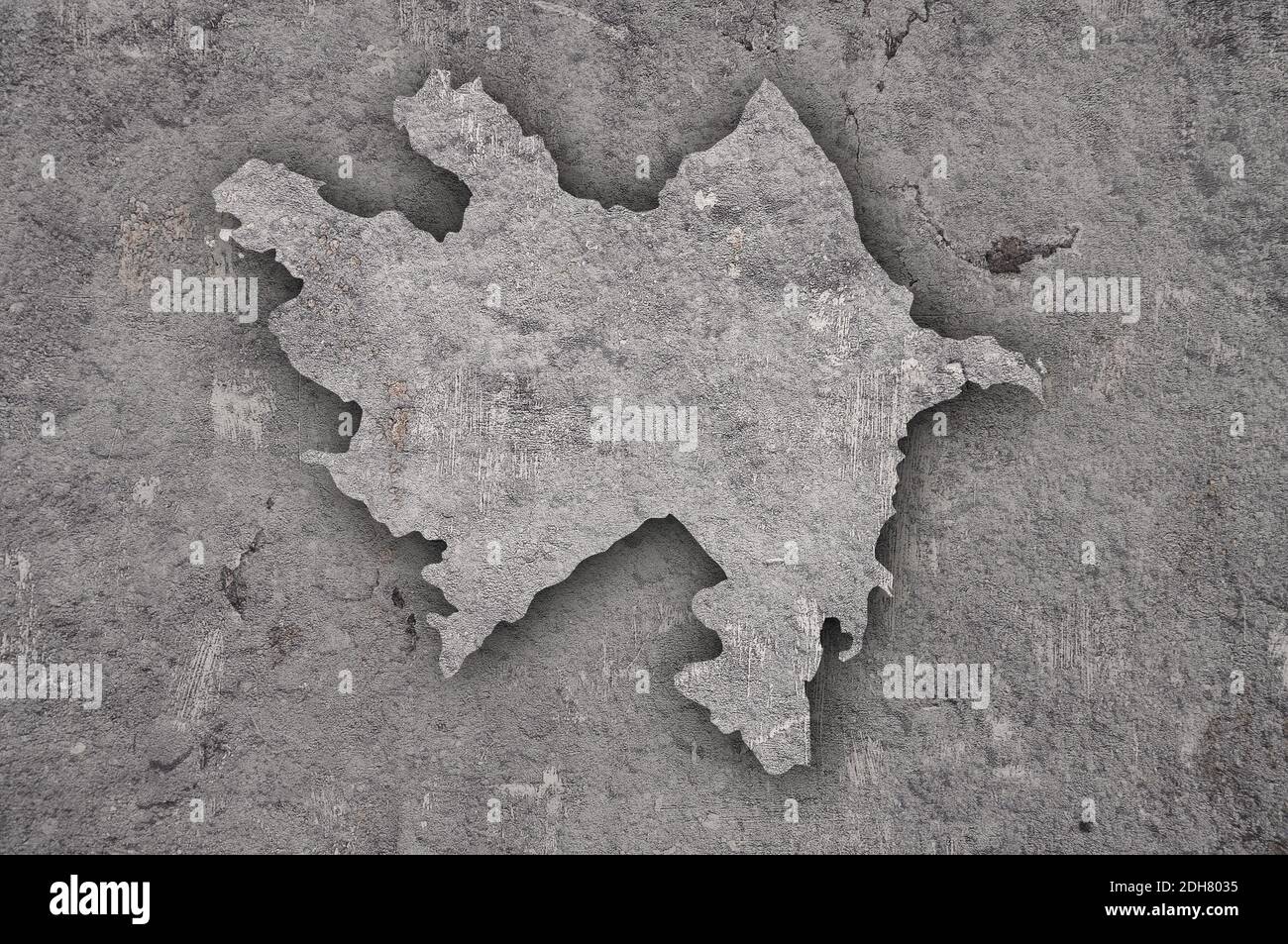 Map of Azerbaijan on weathered concrete Stock Photo - Alamy