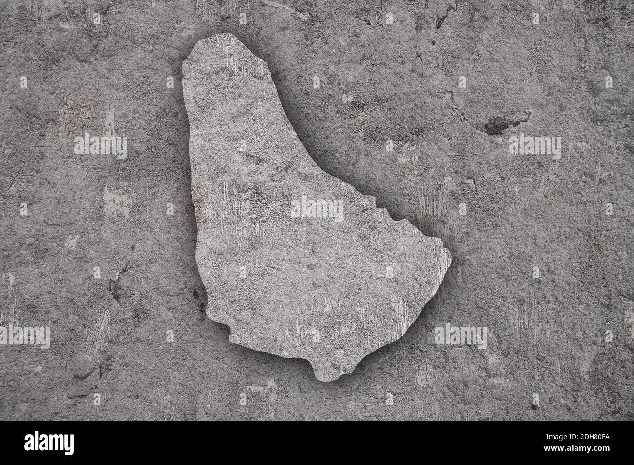 Map of Barbados on weathered concrete Stock Photo Alamy