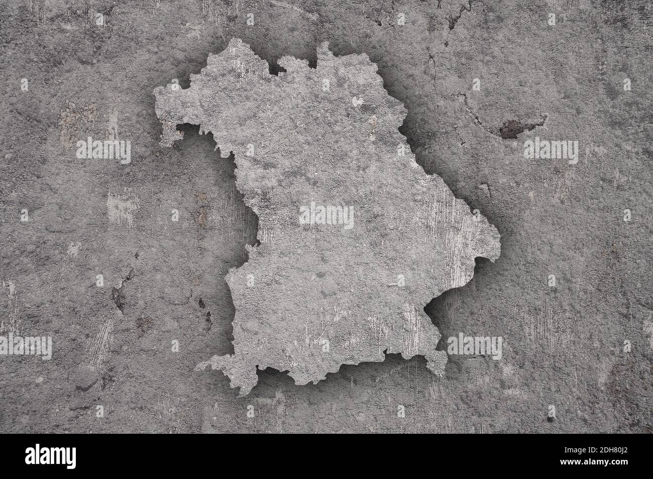 Map of Bavaria on weathered concrete Stock Photo - Alamy