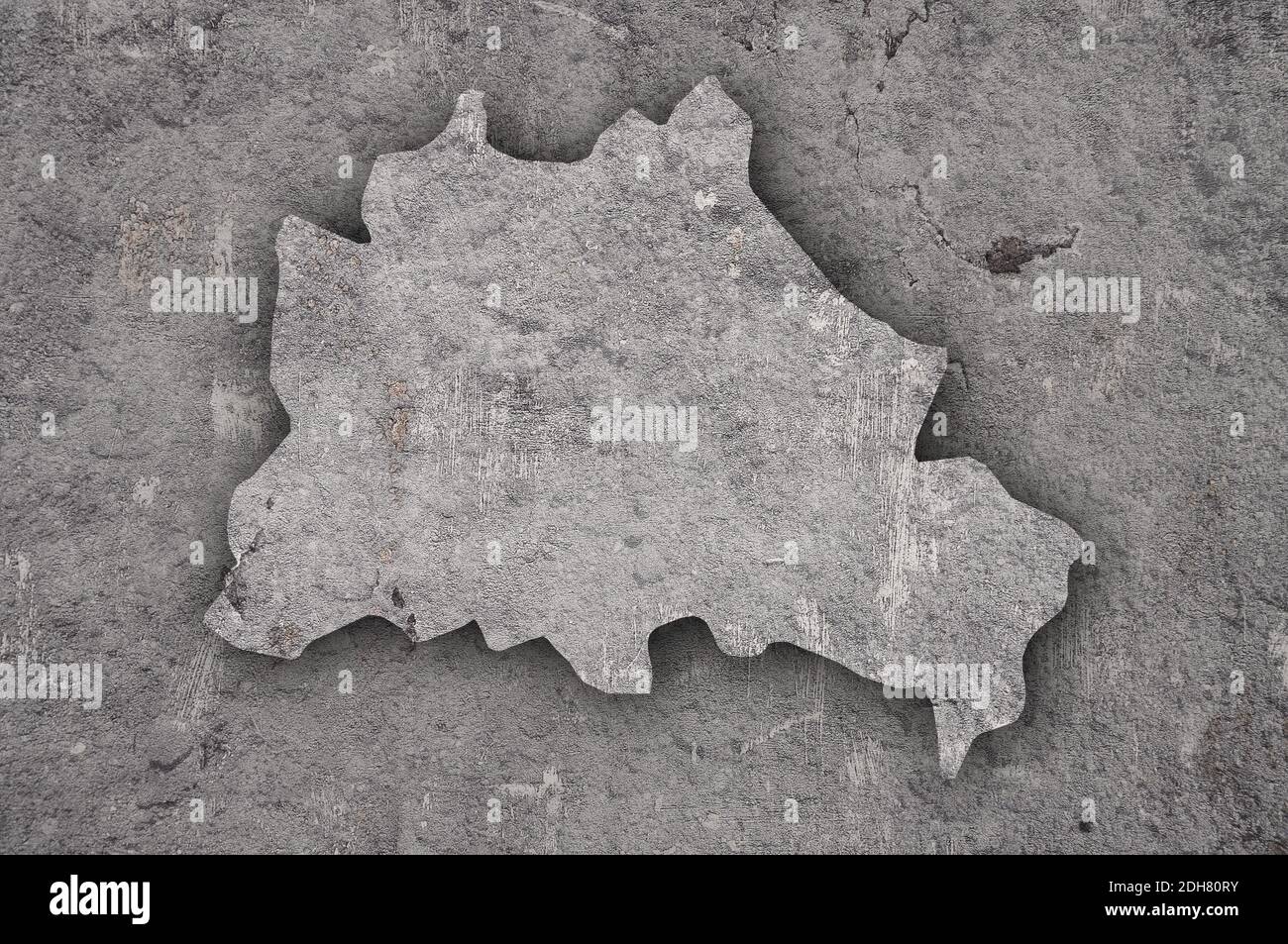 Map of Berlin on weathered concrete Stock Photo - Alamy