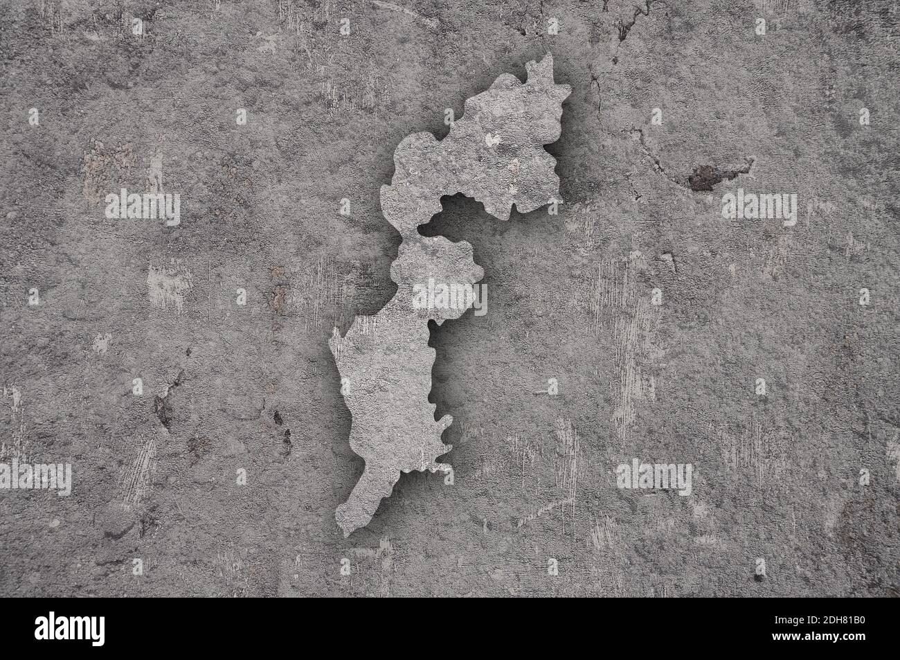 Map of Burgenland on weathered concrete Stock Photo - Alamy