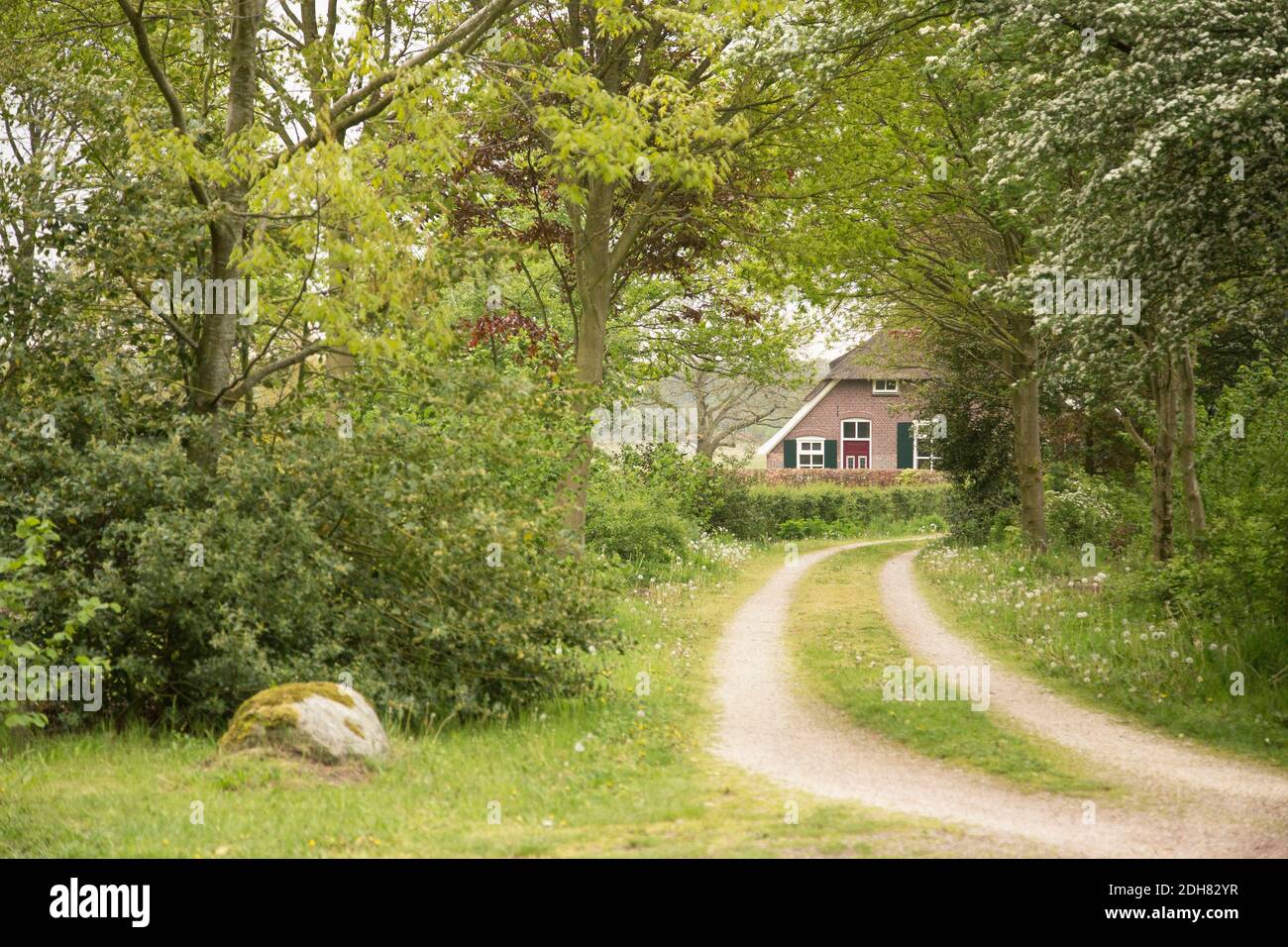 access to a farm house, Netherlands, Twente Stock Photo