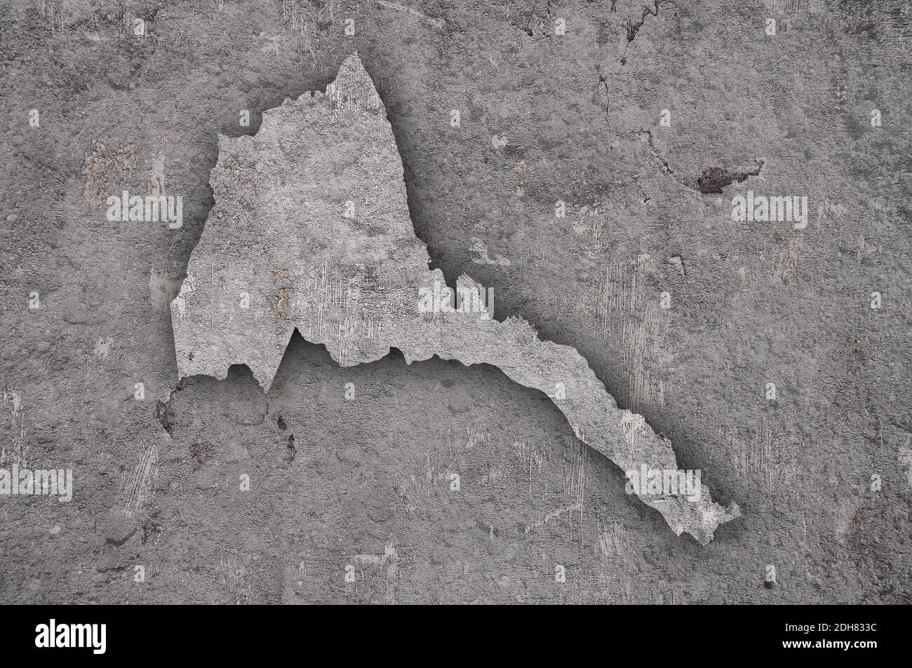 Map of Eritrea on weathered concrete Stock Photo - Alamy