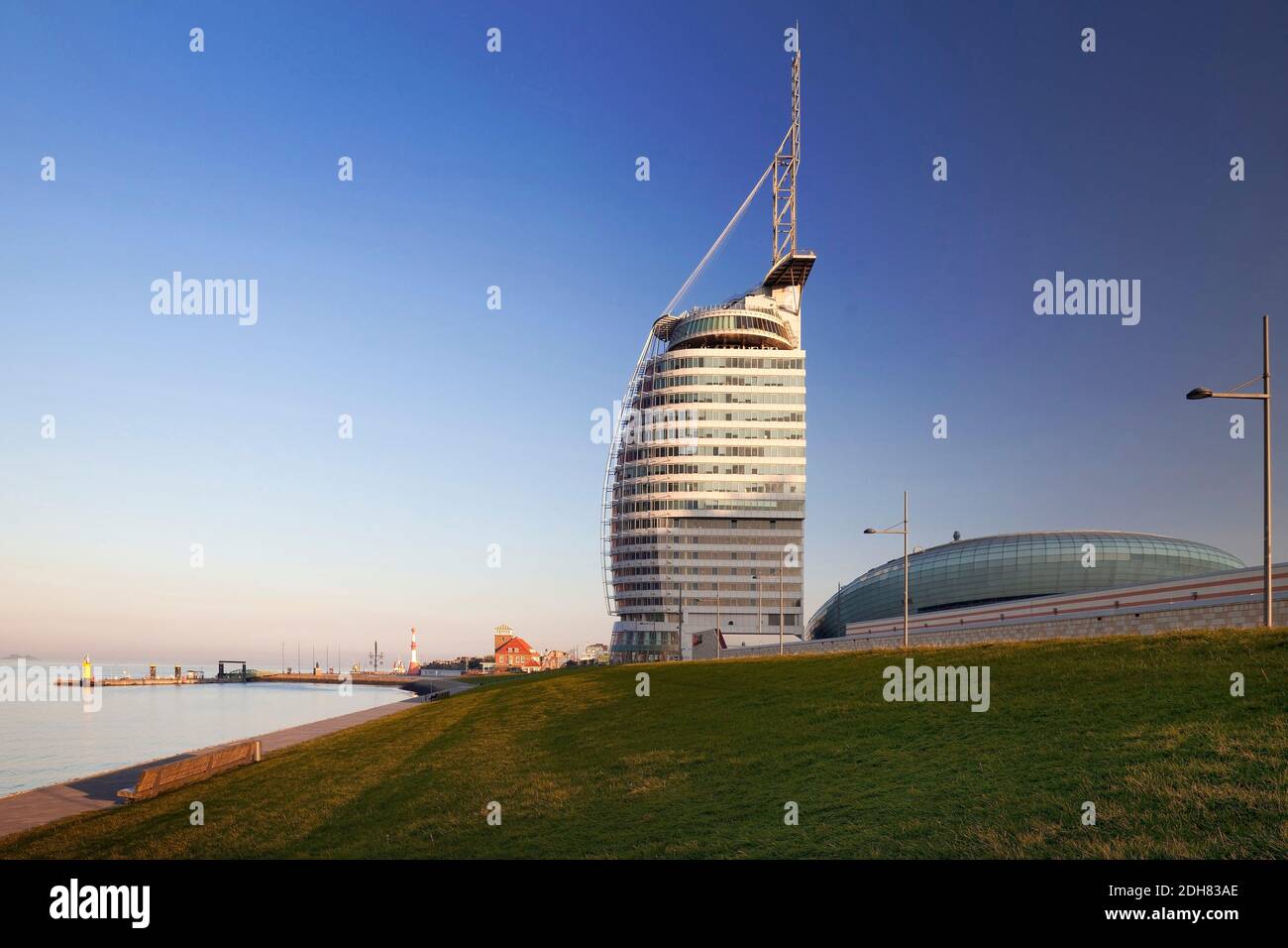 Atlantic Hotel Sail City and Klimahaus, Germany, Bremen, Bremerhaven Stock Photo