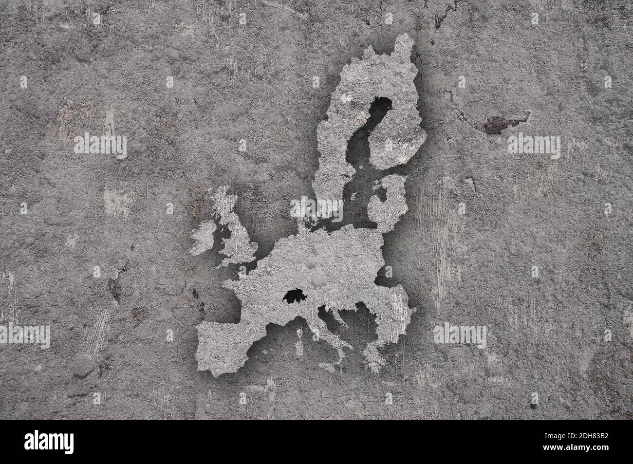 Map of European Union on weathered concrete Stock Photo - Alamy