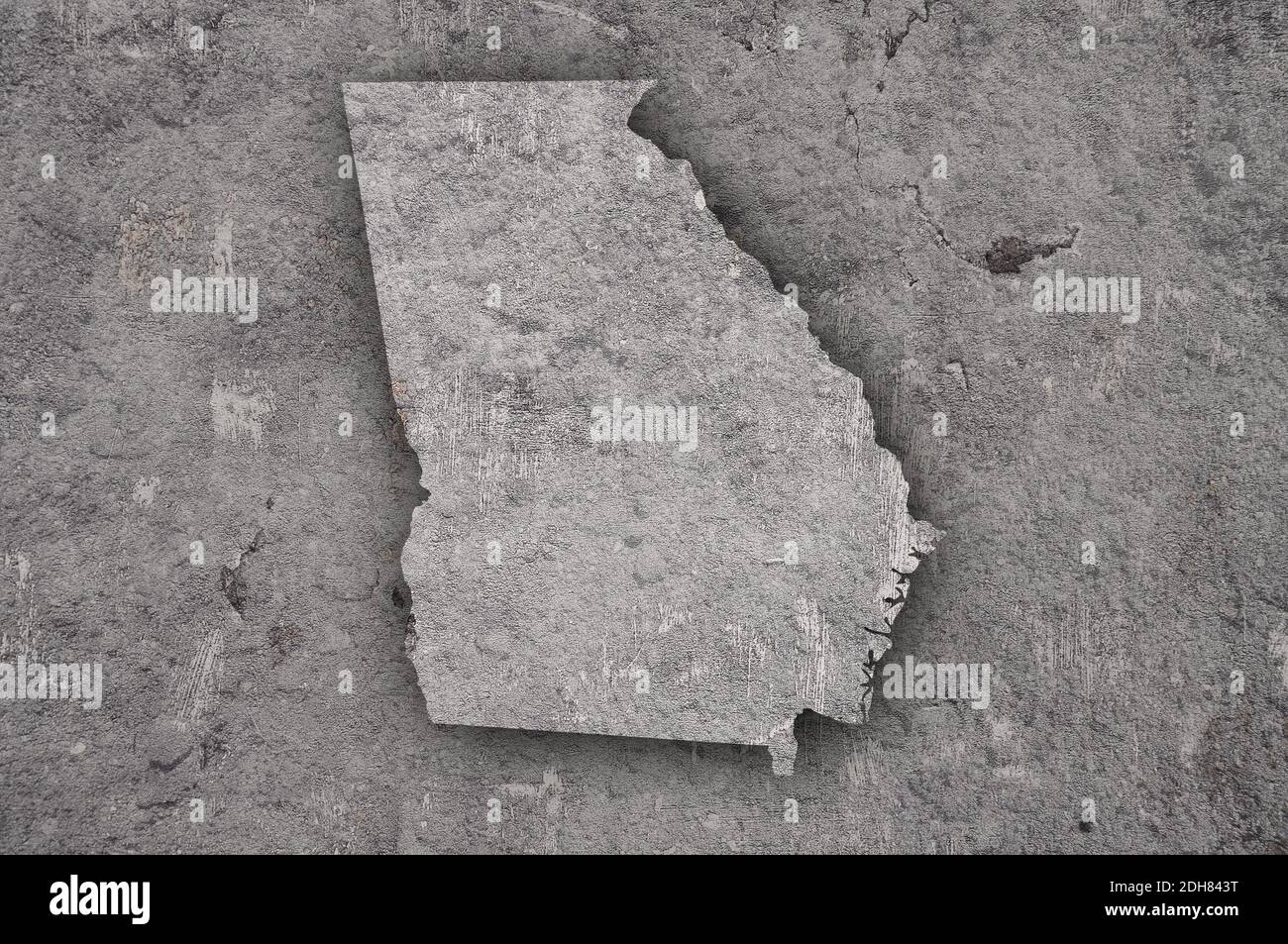 Map of Georgia on weathered concrete Stock Photo - Alamy