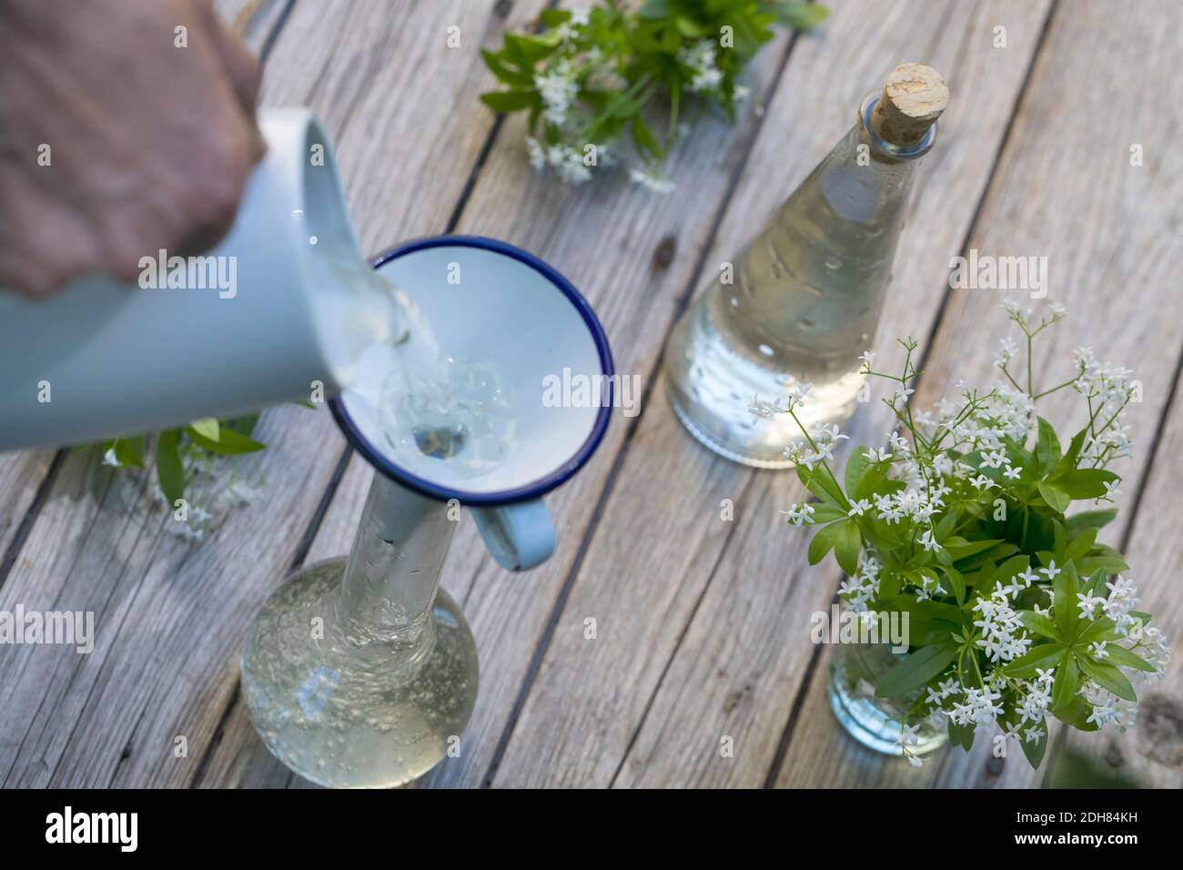 sweet woodruff (Galium odoratum), Sweet Woodruff syrup, Germany Stock