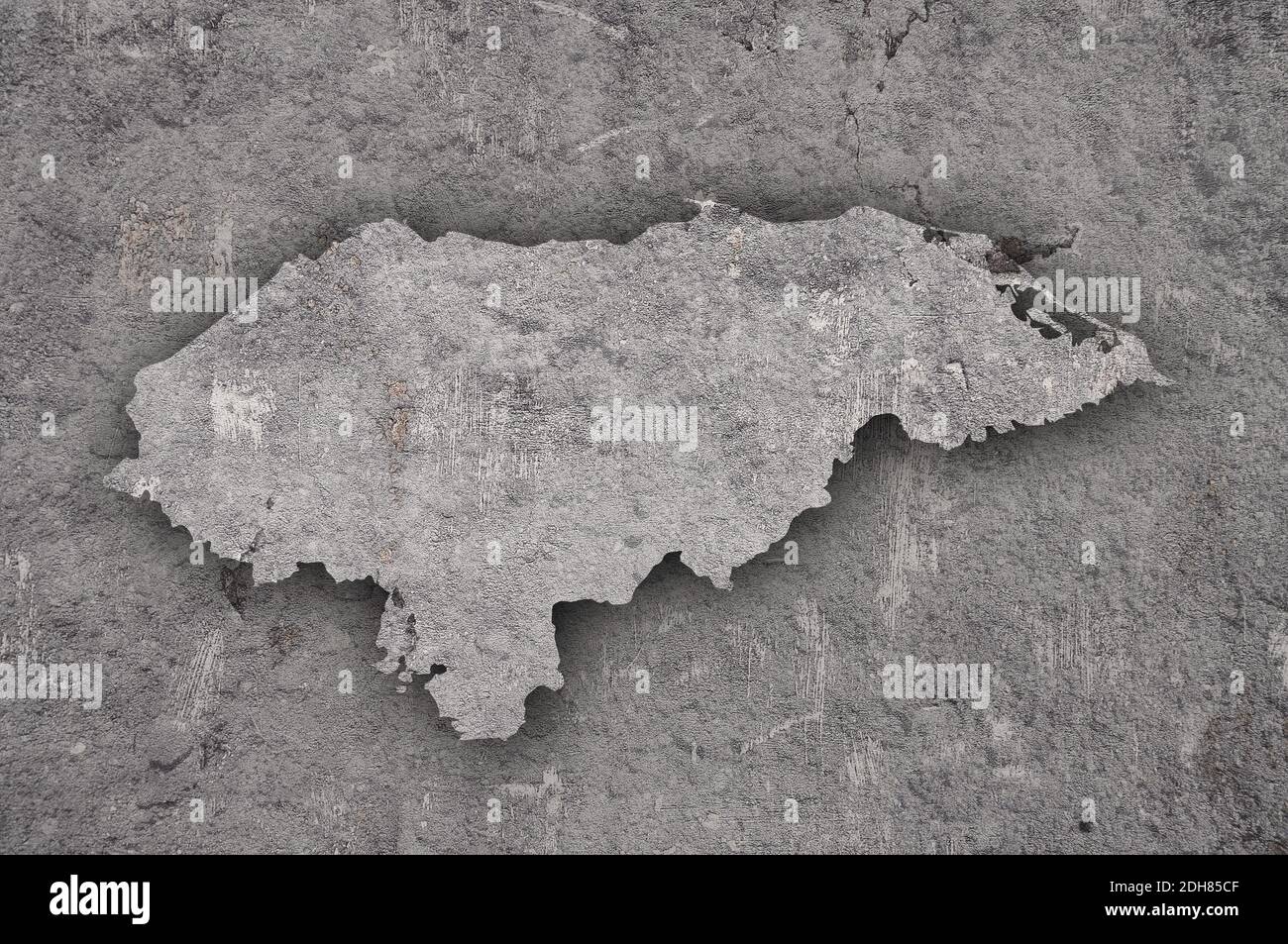 Map of Honduras on weathered concrete Stock Photo - Alamy