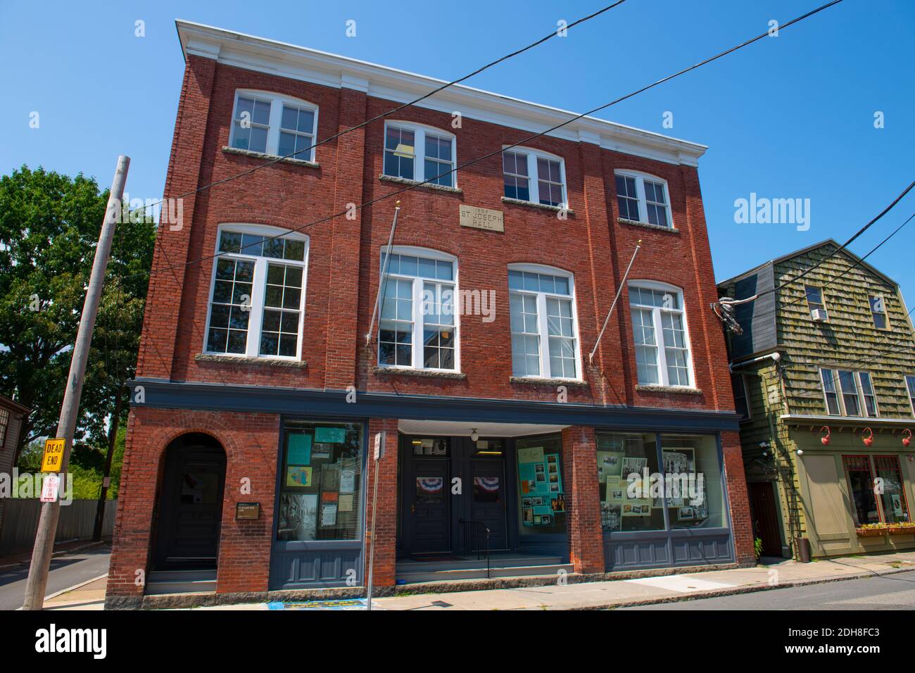 Historic commercial buildings on Derby Street at Daniels Street in