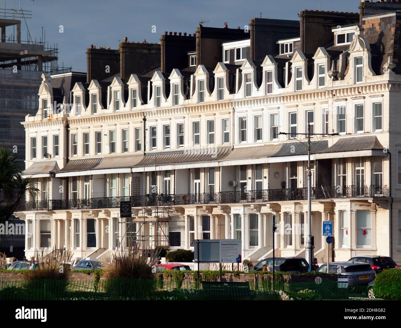 A terrace of seafront houses in Hove, Brighton Stock Photo Alamy