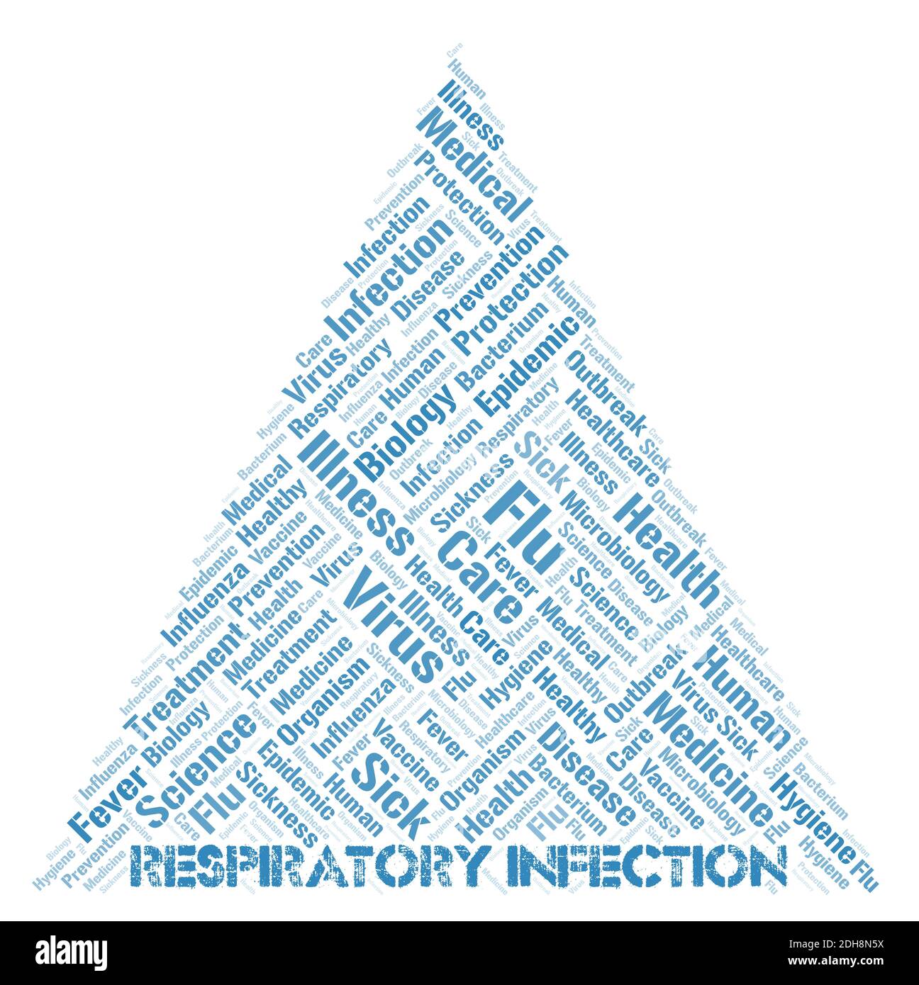 Respiratory Infection typography word cloud create with text only. Stock Photo