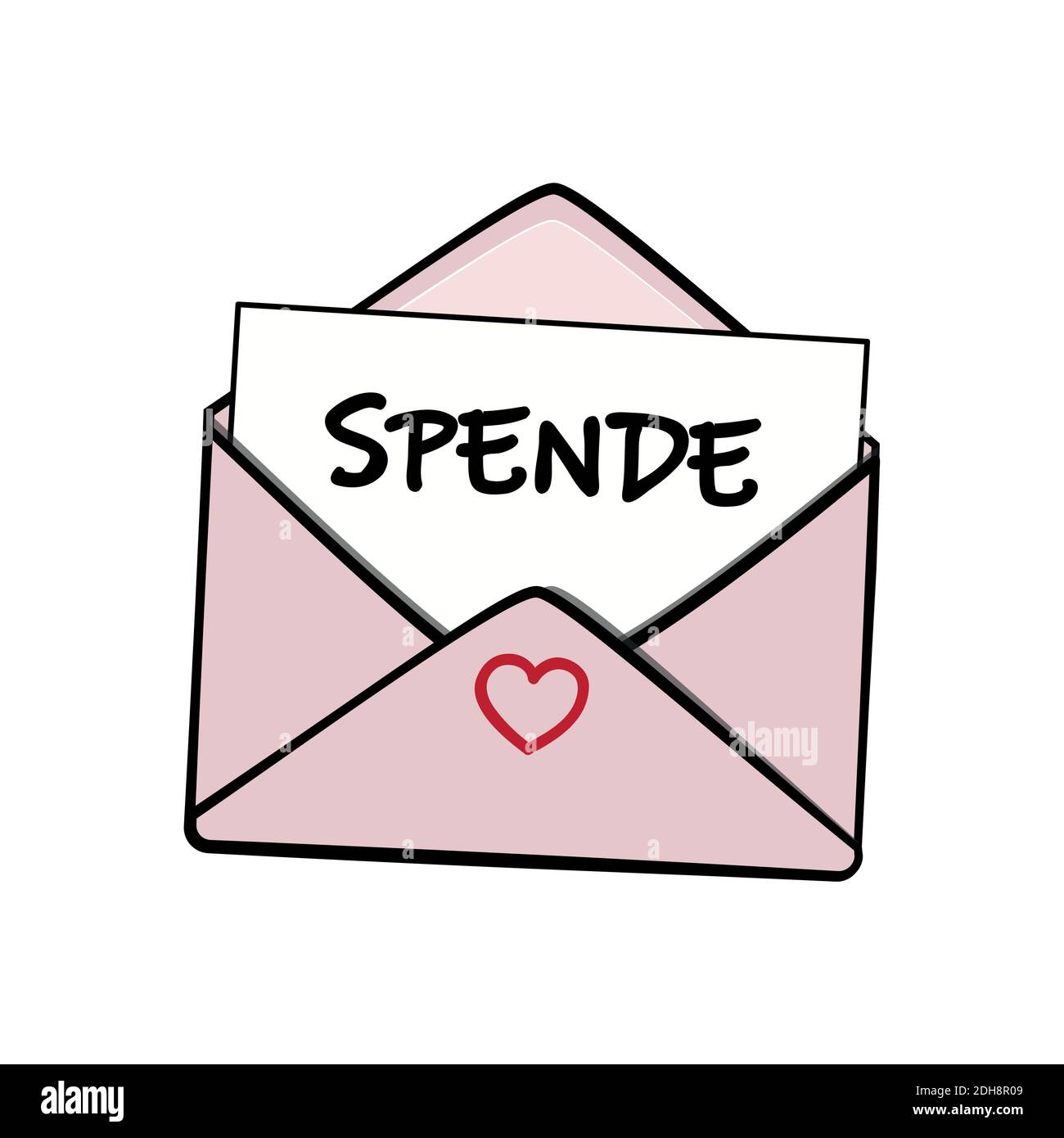 envelope with donate isolated on white background vector illustration EPS10 Stock Vector